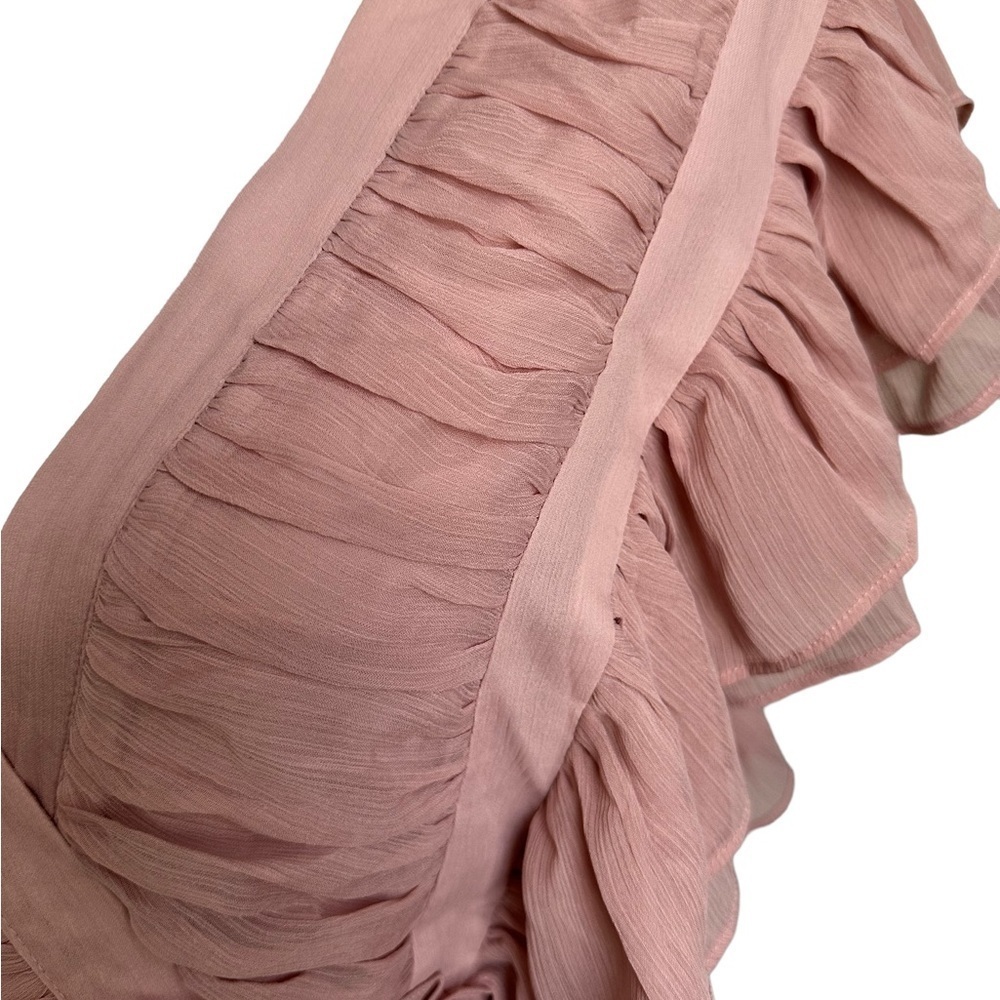 Forever 21 Mauve Ruffle V-neck Midi Dress Size Small - Picture 11 of 17